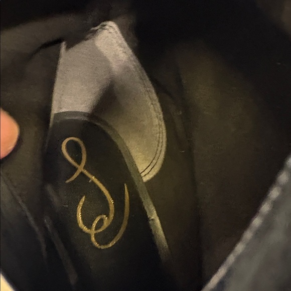 Sam Edelman knee high suede boots with chunky angled unique heel size 8 - Picture 11 of 15